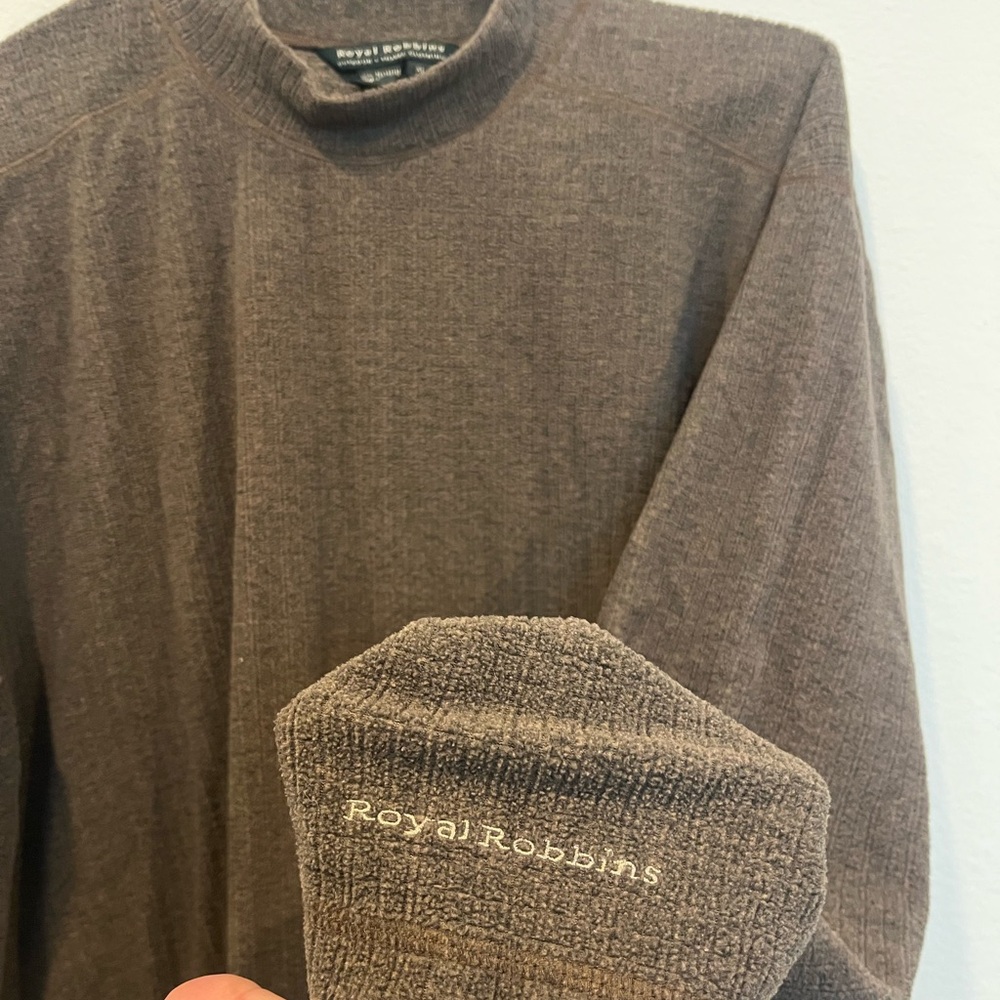 Royal Robbins Men’s Fleece Sweater Size XL Lightweight Pullover Brown Polyester - Picture 4 of 6